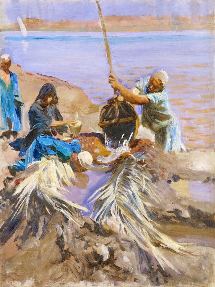 Egyptians Raising Water From The Nile, John Singer Sargent