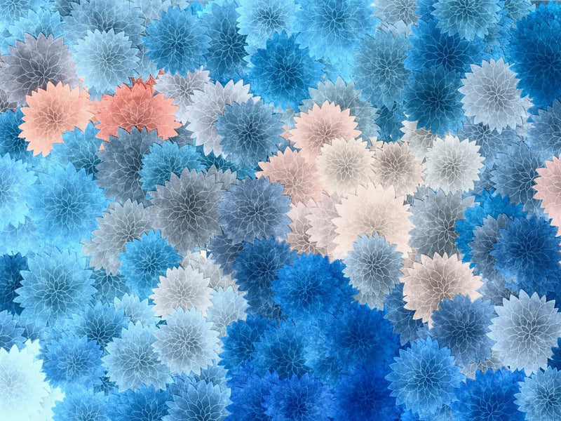Blue And Pink Flowers