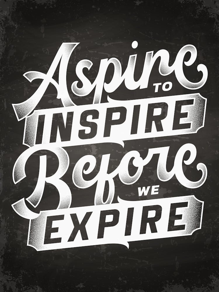 Aspire To Inspire Before We Explore — coffee poster, coffee lettering, kitchen art print, kitchen wall decor
