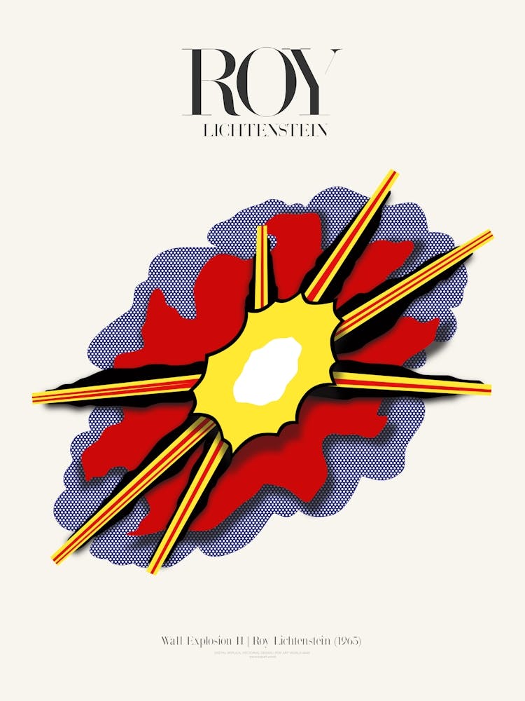 Wall Explosion II Poster|Roy Lichtenstein 1965