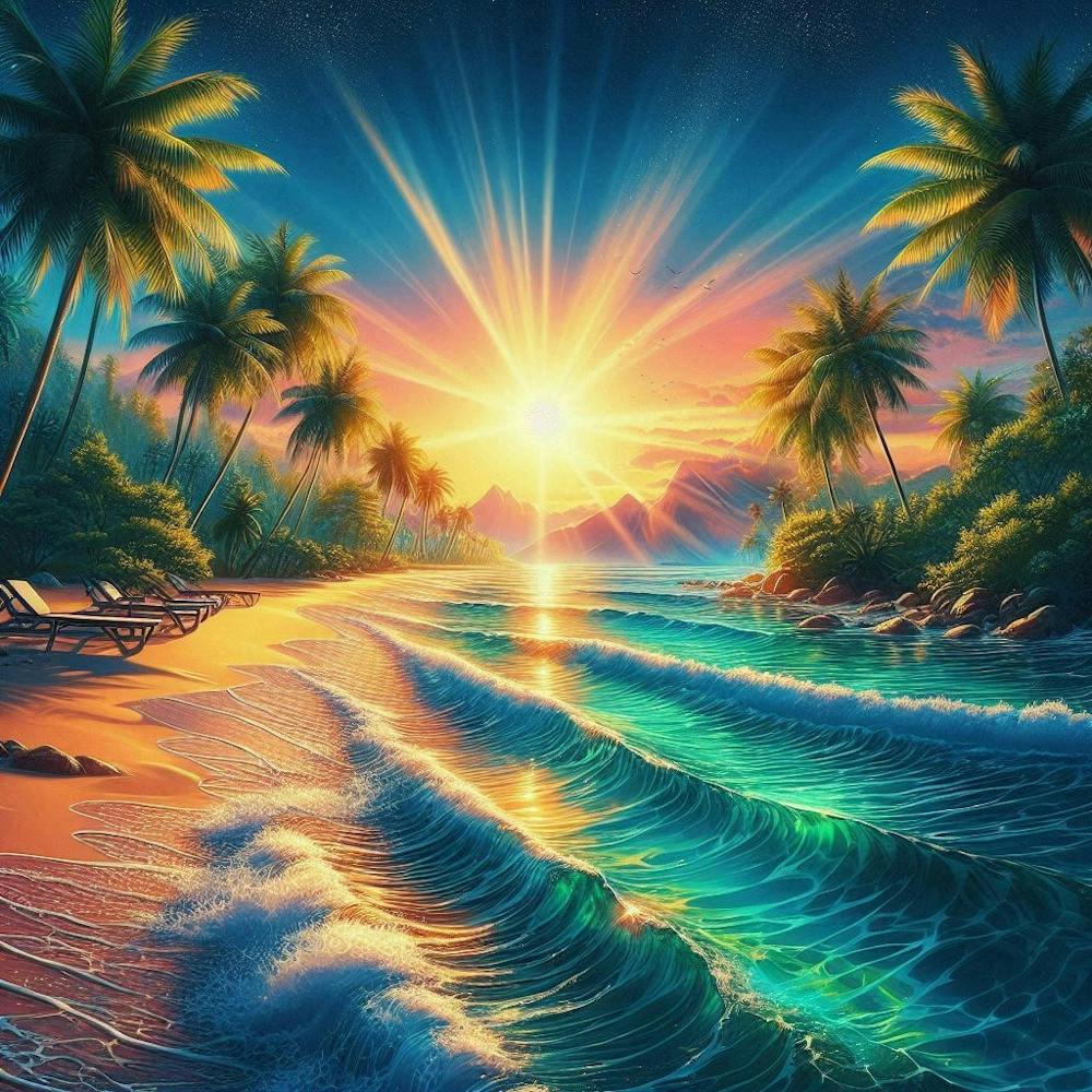 Sunset On The Beach 1101