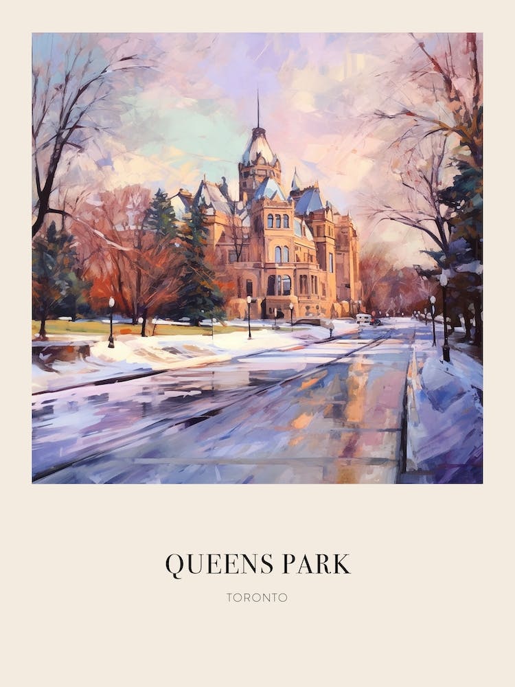 Queens Park Toronto Canada Vintage Cezanne Inspired Poster