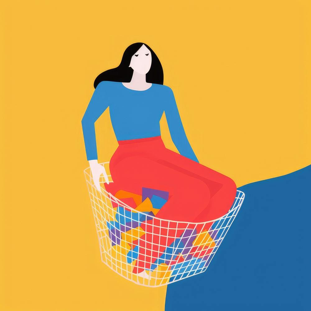 Woman In A Basket 15