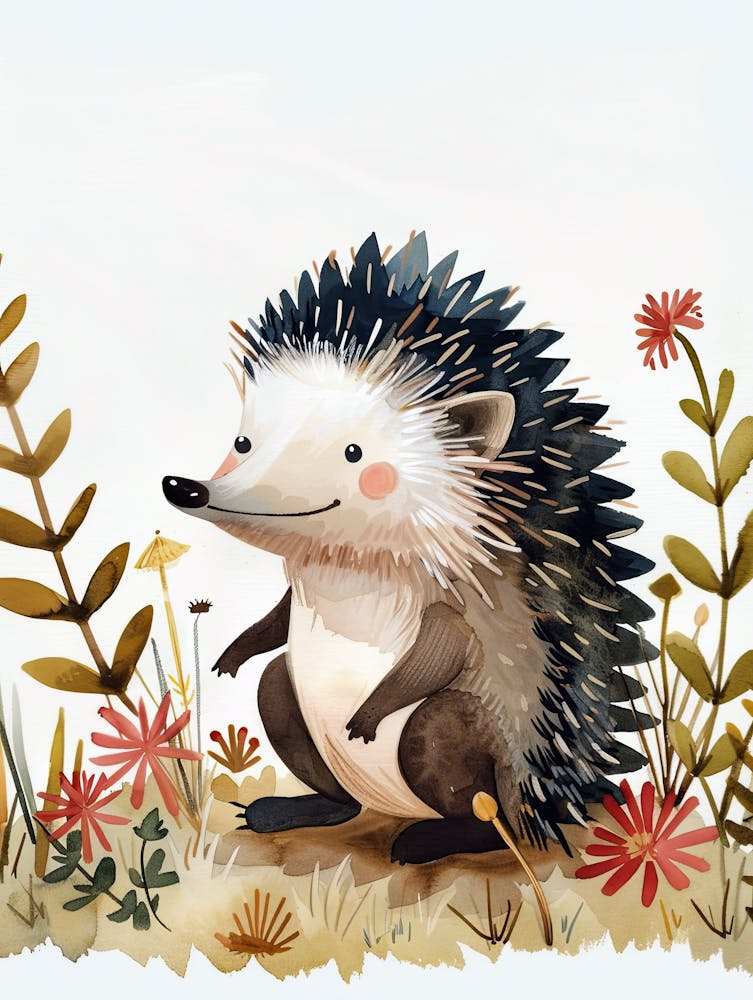 Soft Furred Hedgehog Children Prints & Kids Posters