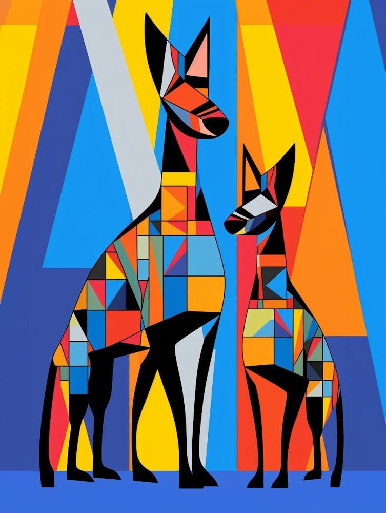 Kangaroo Abstract Pop Art 2