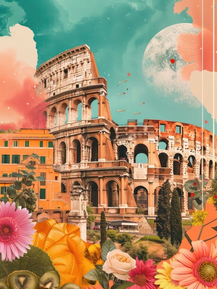 Rome   Retro Collage Style 4