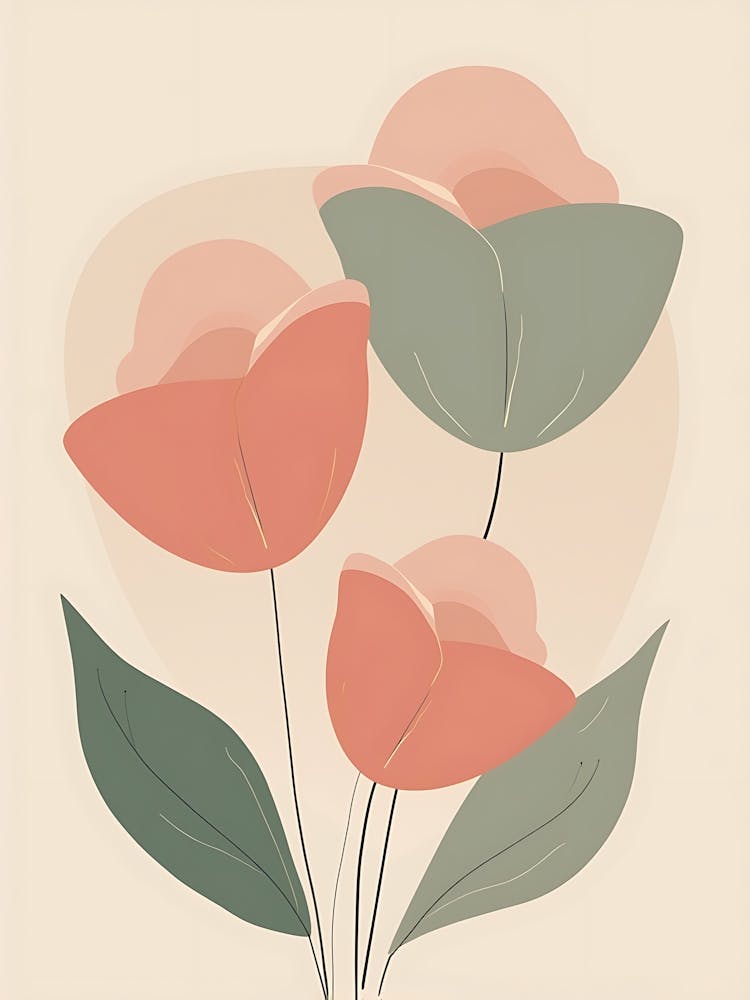 Serene Meadow Blooms Illustration