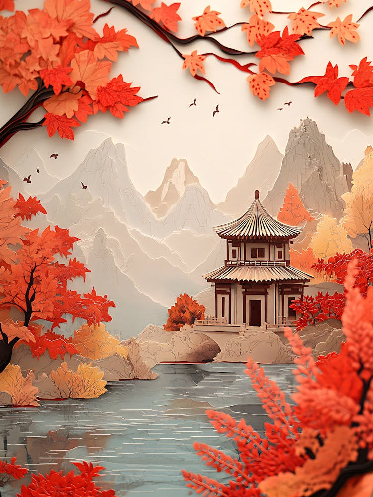 Beautiful Landscape Paper Craft Style 7