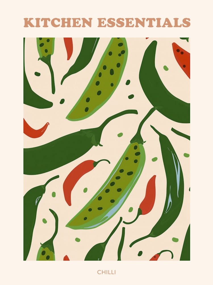 Chillis Abstract Pattern Poster