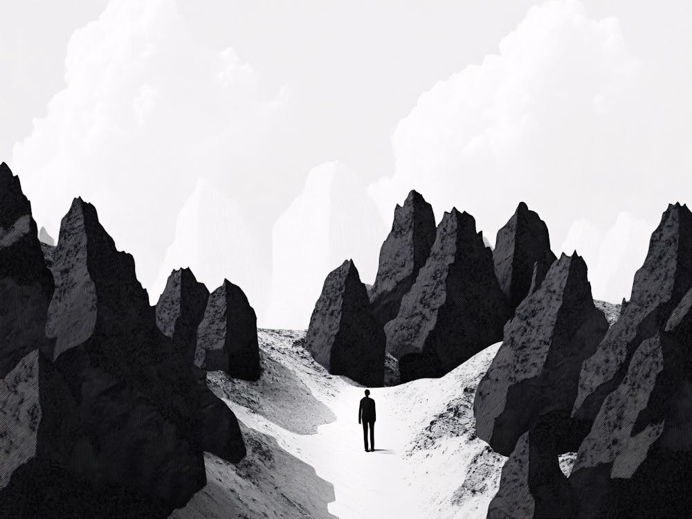 Man In The Snow 1