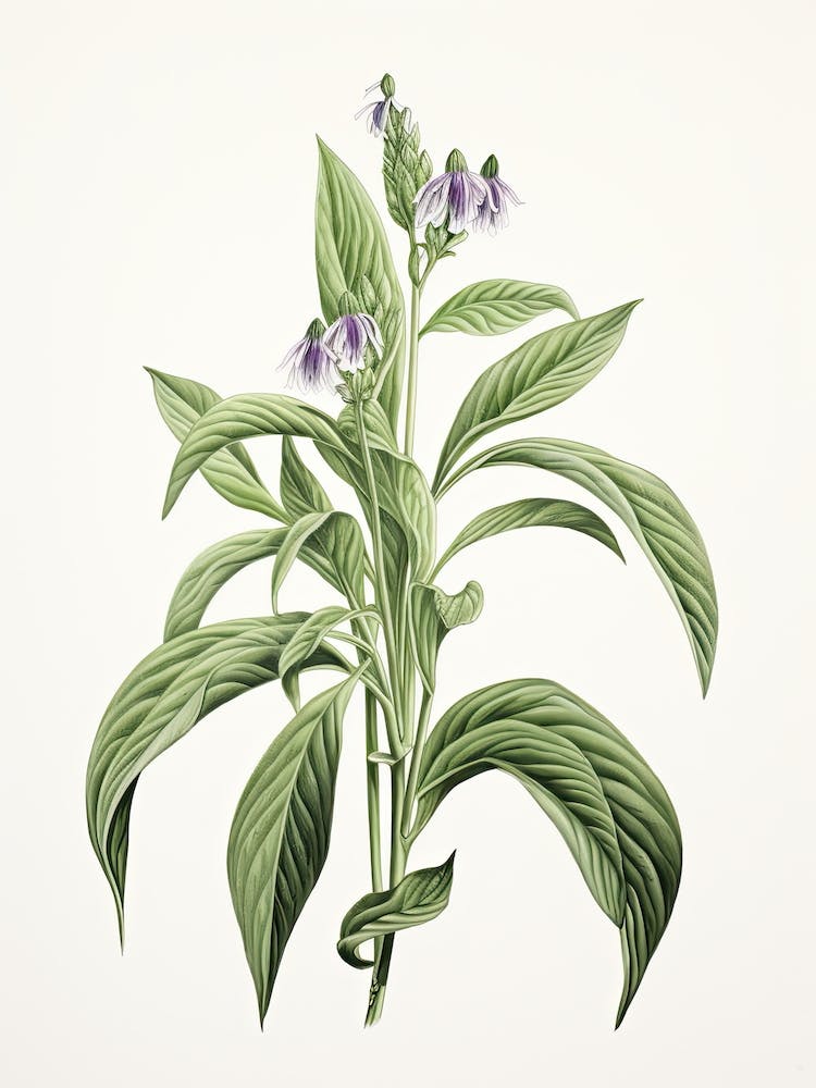 Comfrey Vintage Botanical Herbs 0