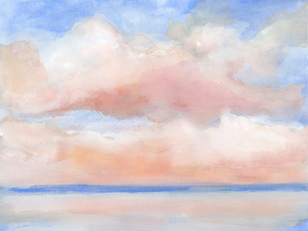 Blush Cloud Beam Landscape