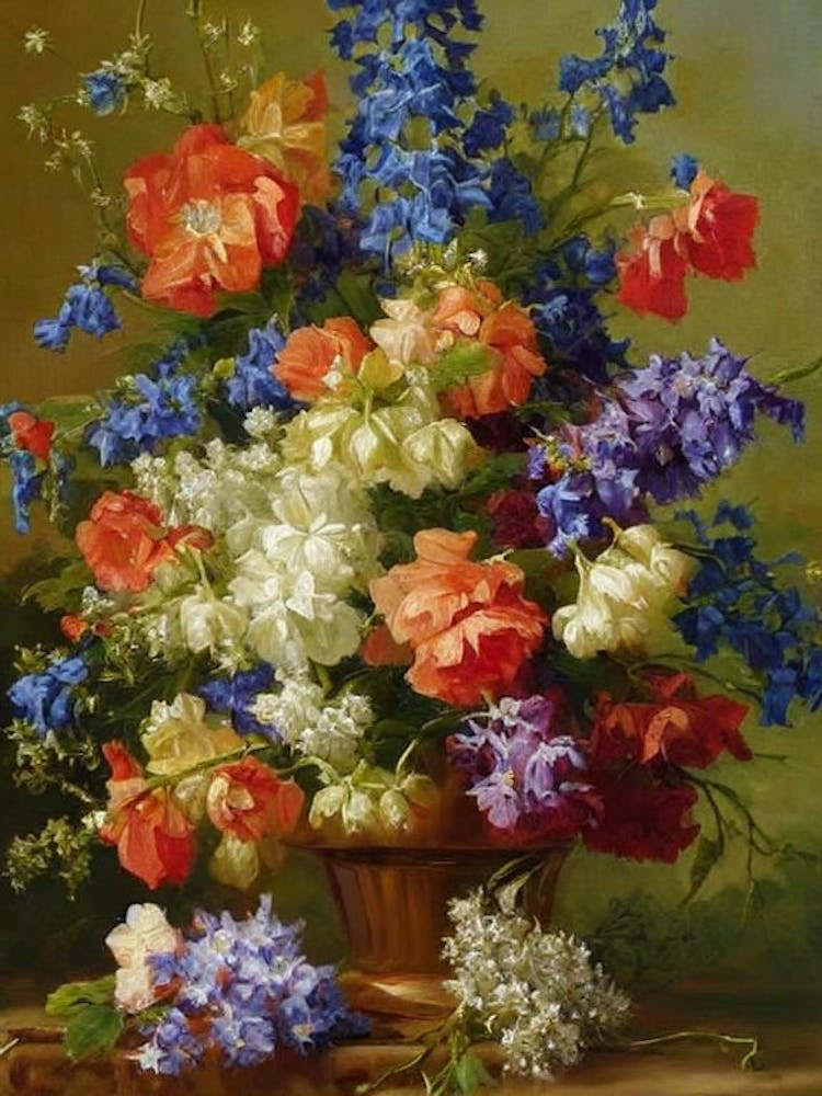 Delphinium Painting 2 Flower