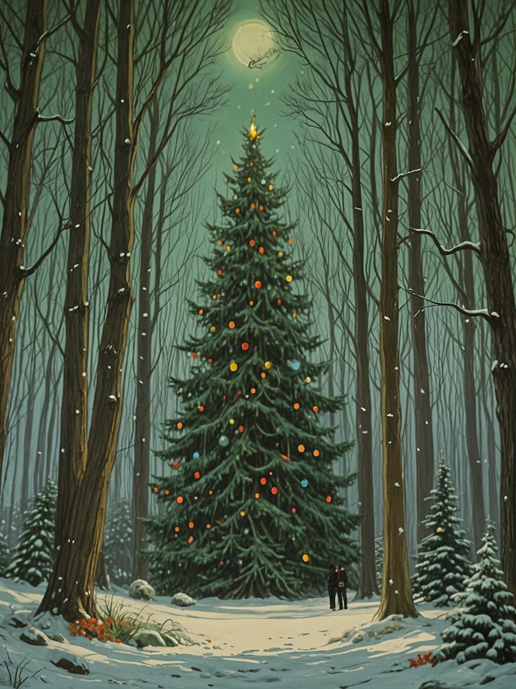 Christmas Tree In The Woods