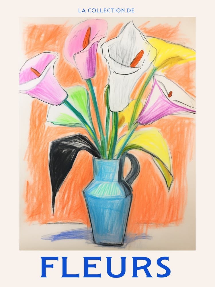 French Flower Poster Calla Lily
