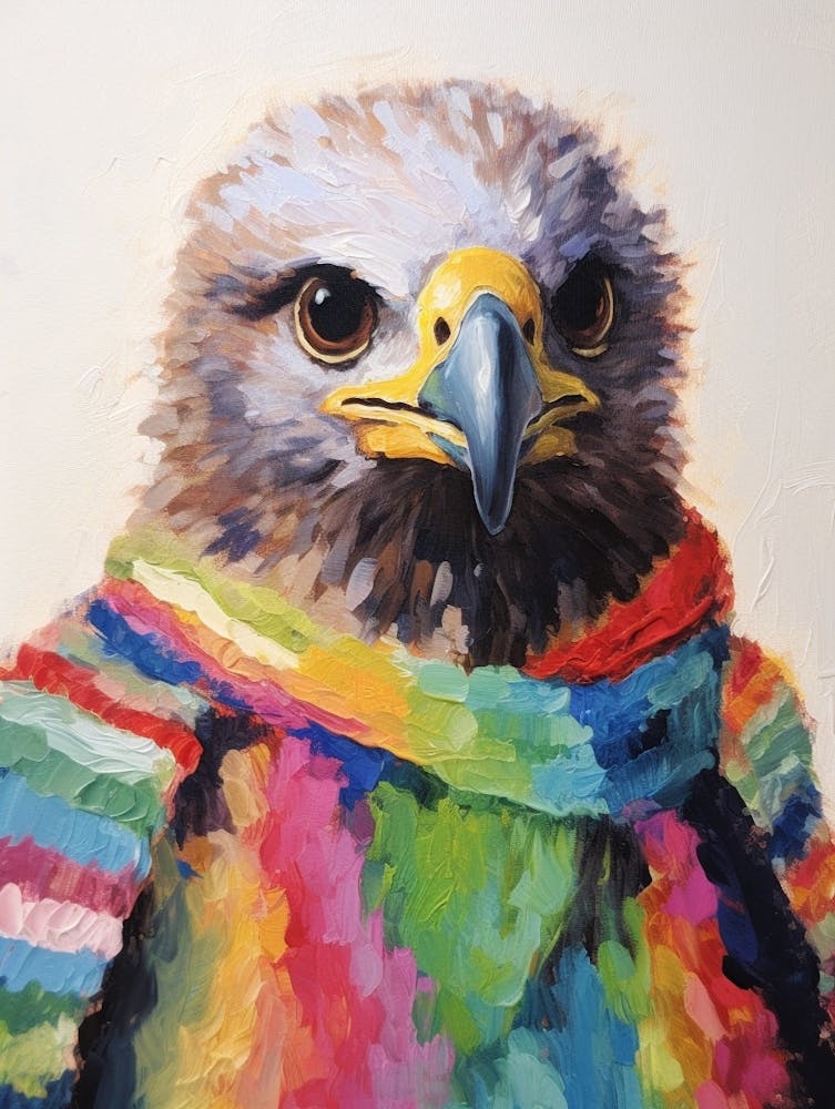 Baby Animal Wearing Sweater Eagle