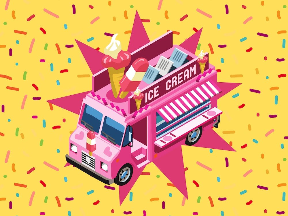 Ice Cream Van Print 1