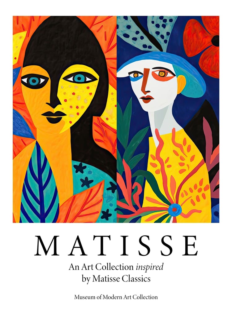 Bold Faces, The Matisse Inspired Art Collection Poster