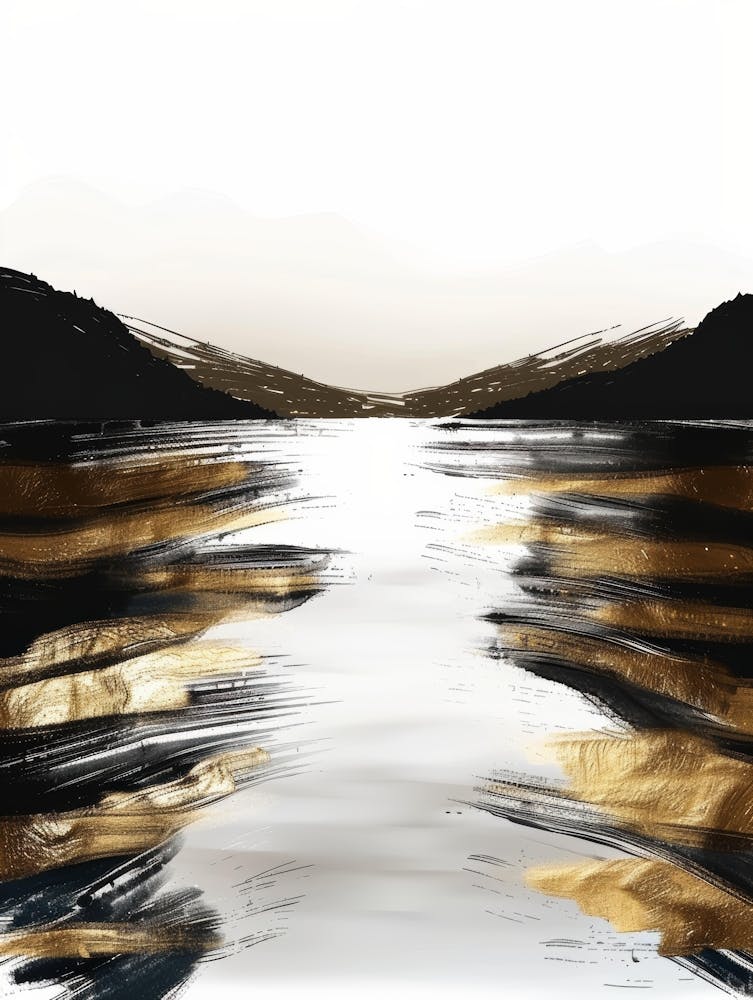 Gold And Black Canvas Print 6