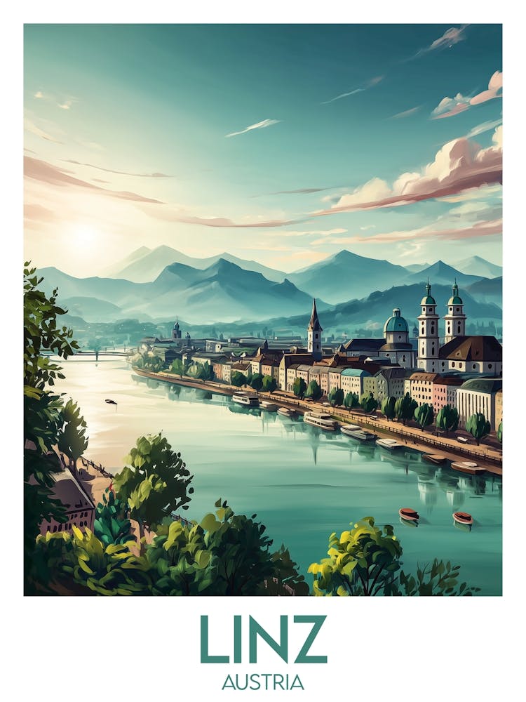 Affiche de voyage Linz