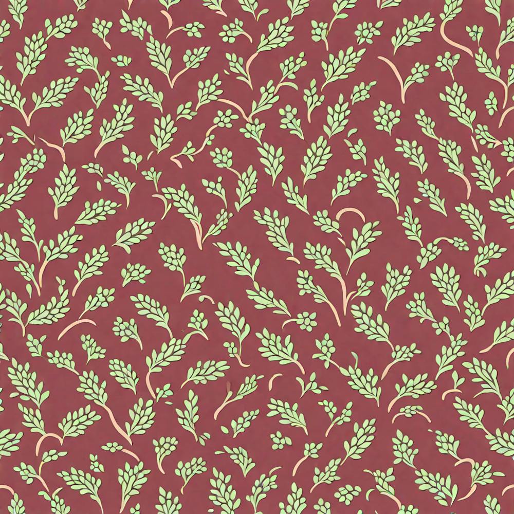 Holly Leaves Seamless Pattern Interlocking, Flat Art, 151