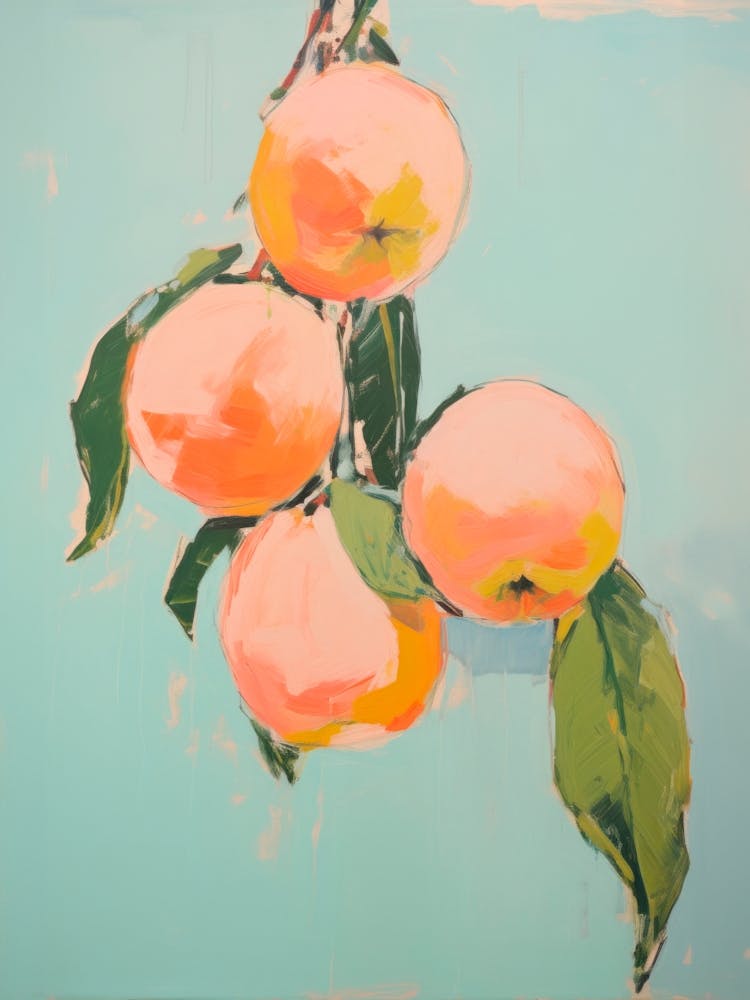 Apples On A Branch. Acrylic Painting Kitchen