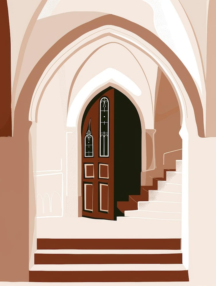 Doorway To A Church