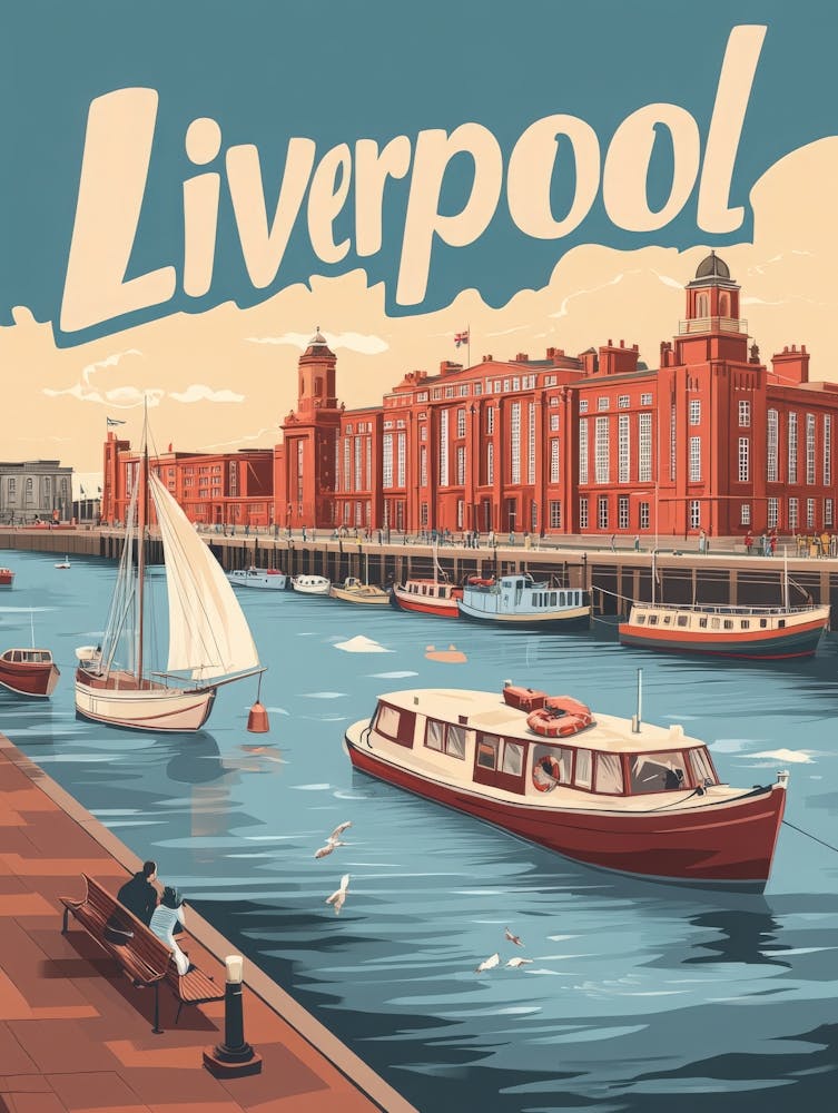 Aihrgdesign A Classic 1960s Travel Poster For Liverpool