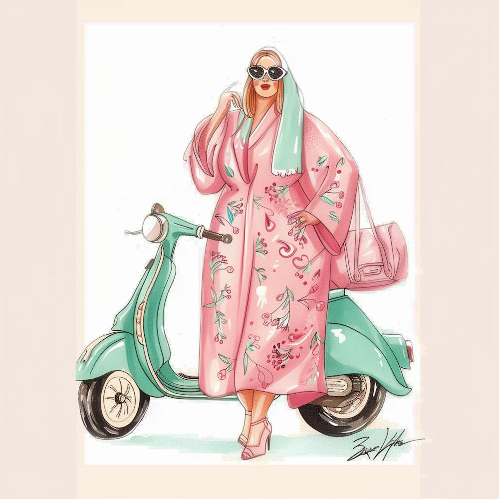 White Lotus Tanya Pink Vespa