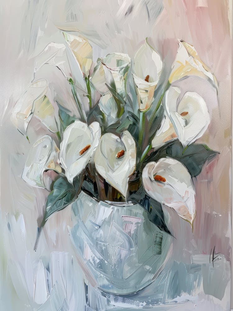 Eine Welt Aus Blumen Calla Lilie 2 Gemälde