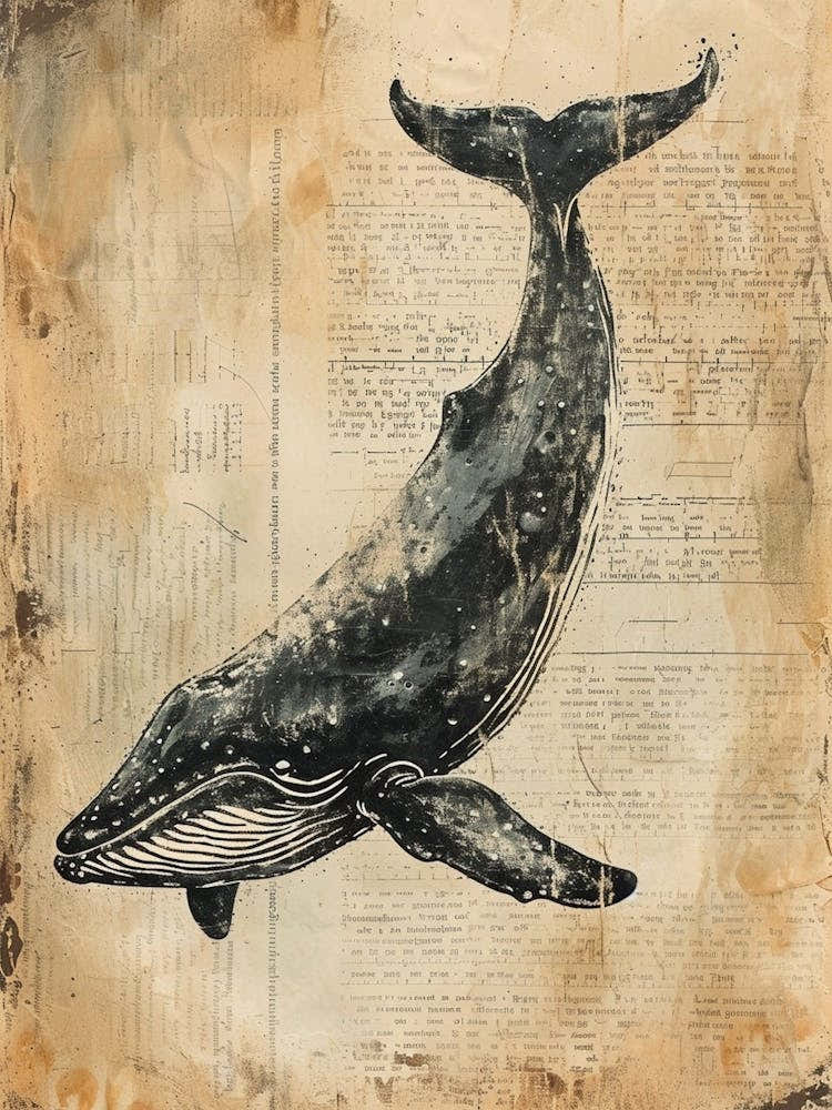 Kitsch Retro Whale Collage 2