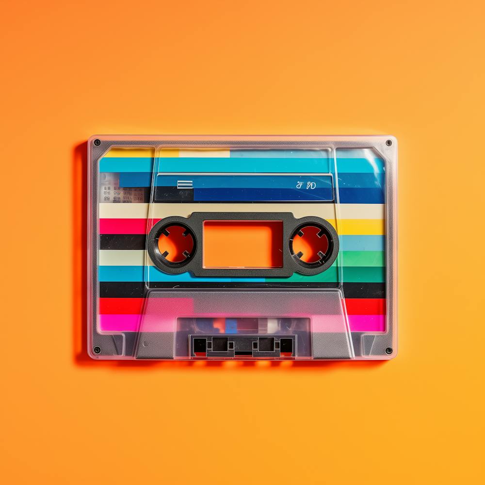 Colorful Tape On Orange Background