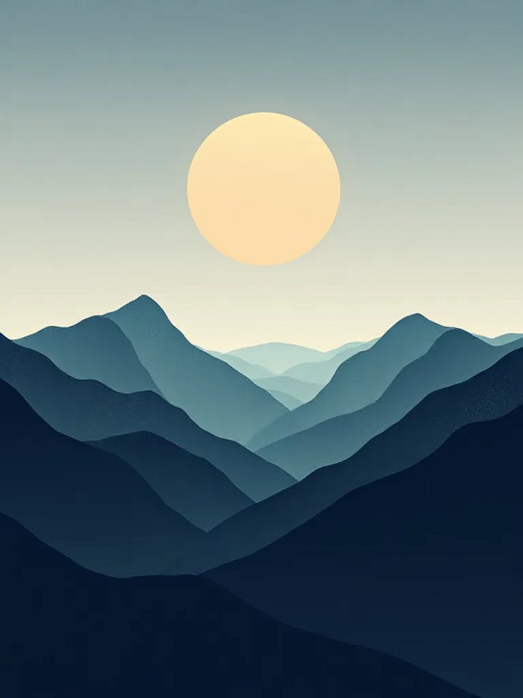Coucher de Soleil Sur les Montagnes 2