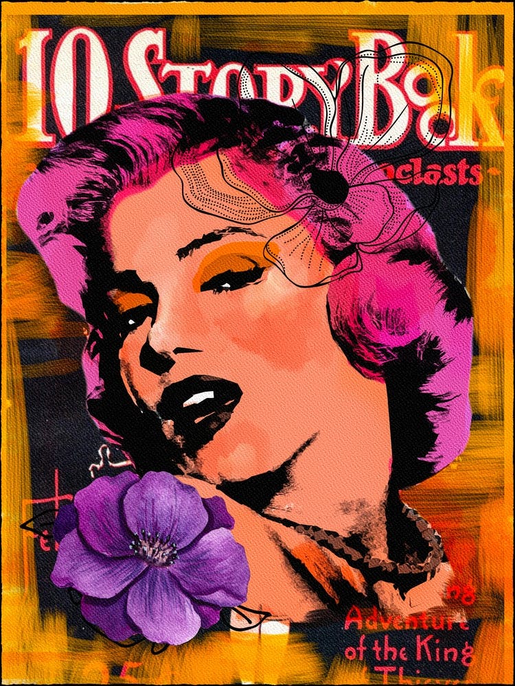 Marilyn Monroe Purple Flower