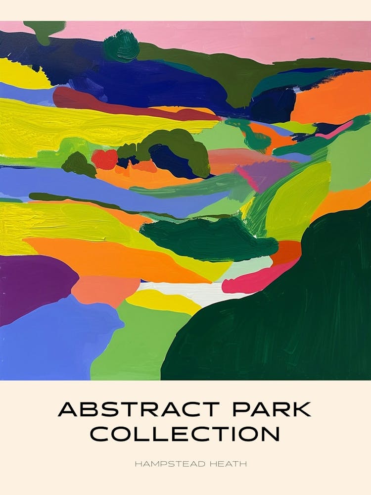 Abstract Park Collection Poster Hampstead Heath London 1