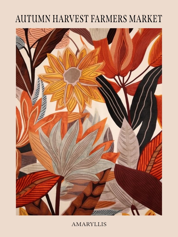 Fall Botanicals Amaryllis 2 Poster