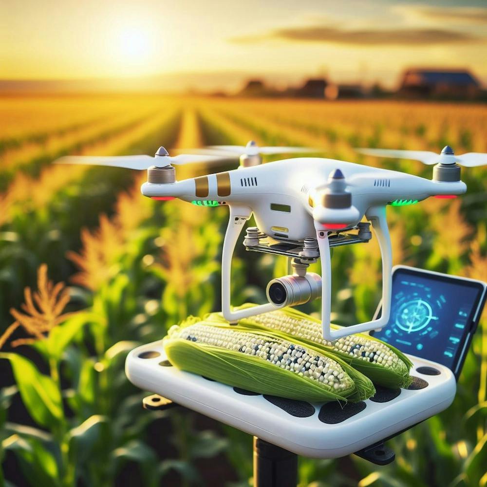 Drone Dans Le Champ De Maïs