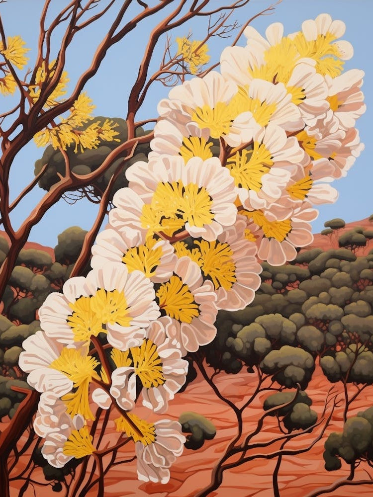 Peacock Flower 3 Flower Painting