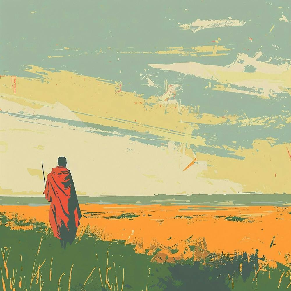 A Masai Mara In Kenya Expressive Strokes Illustr 1720350692 3