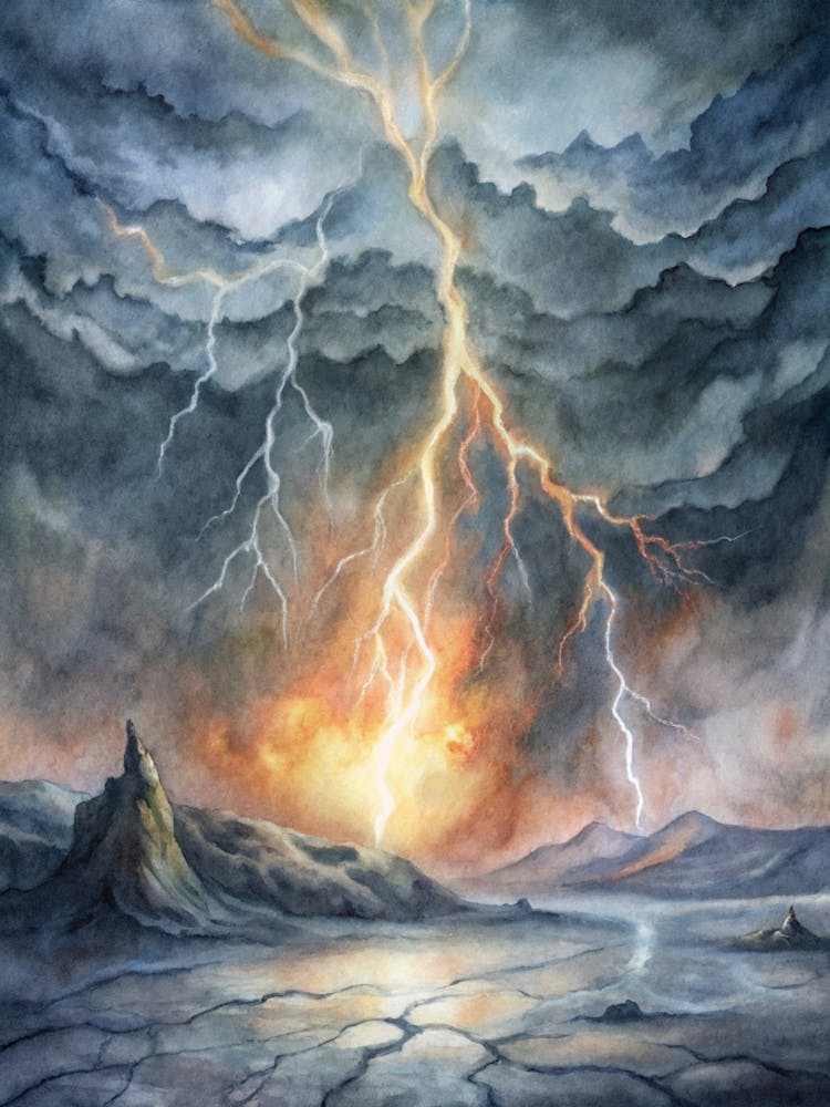 A Depiction Of St Elmo S Fire Glowing Eerily In A