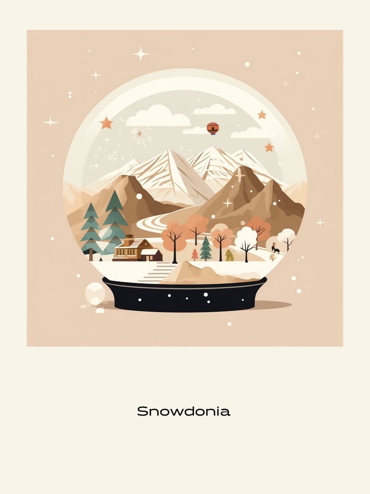 Snowdonia National Park United Kingdom 1 Snowglobe Poster