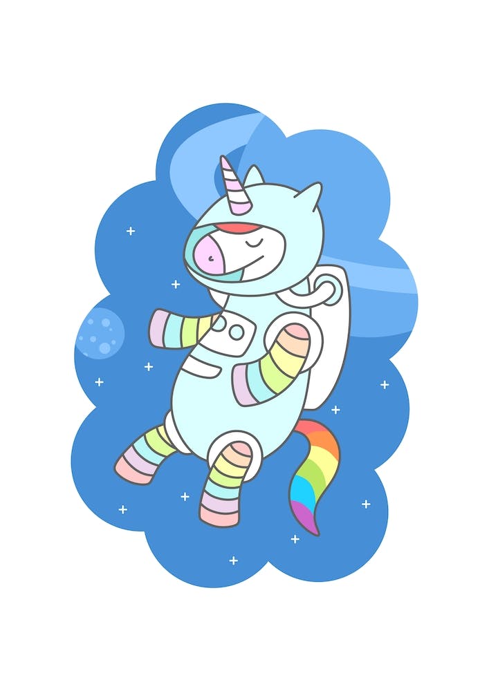 Einhorn-Astronaut