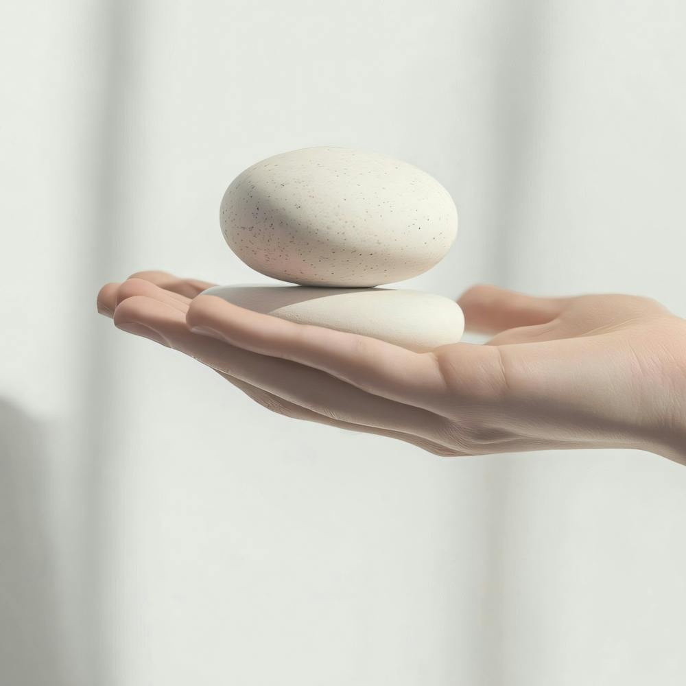 Woman Holding A Stone