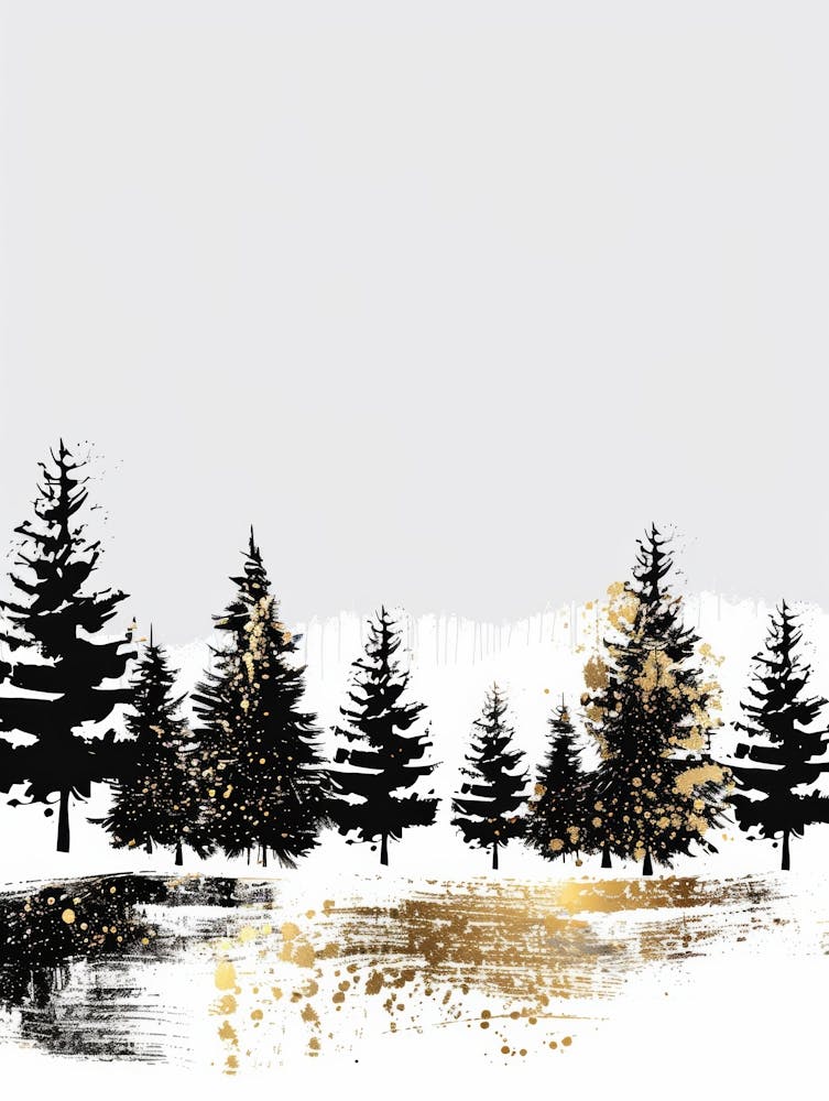 Weihnachtsbäume im Schnee