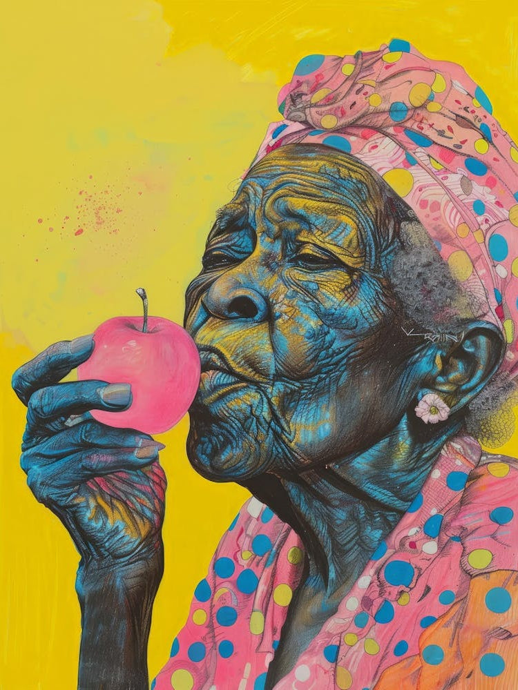 Woman Eating An Apple