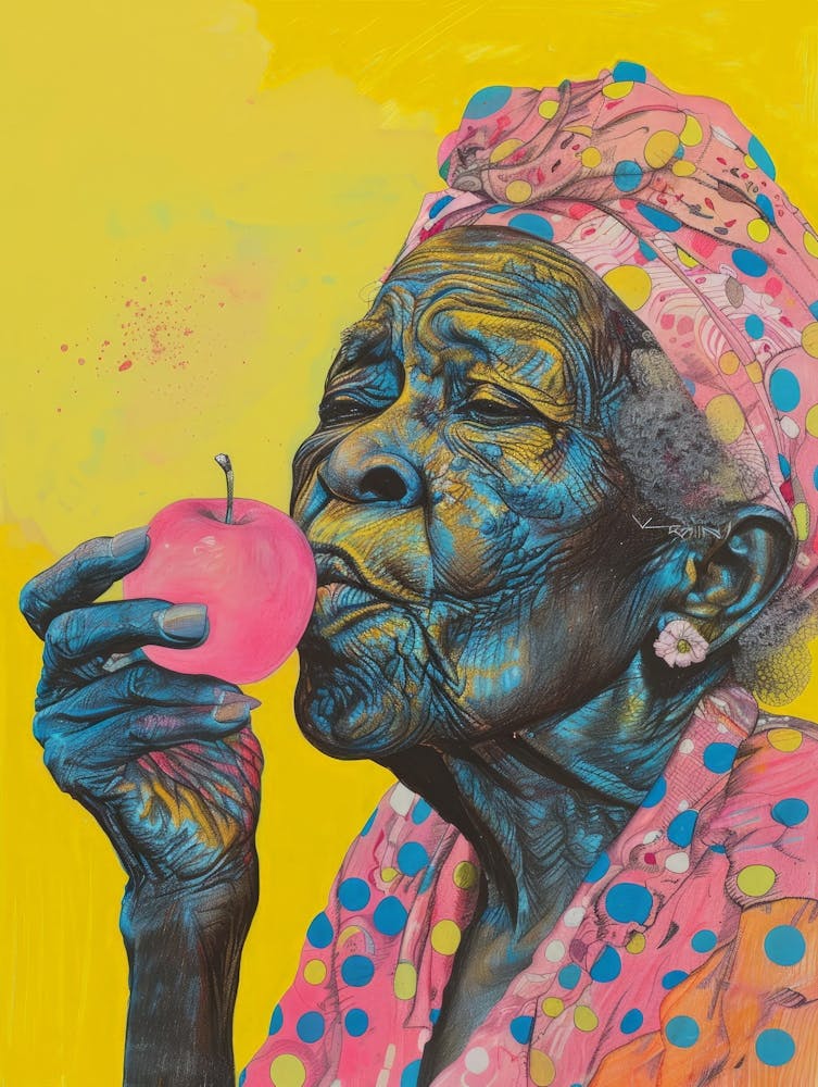 Woman Eating An Apple