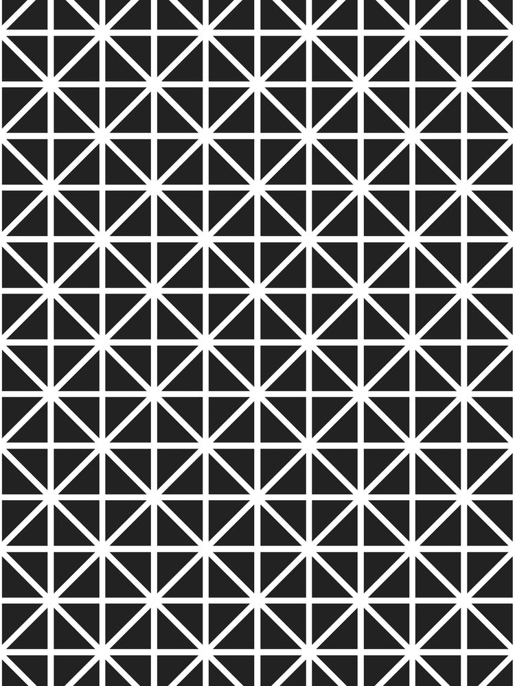 Monochrome Grid Pattern - Minimalist Geometric Design