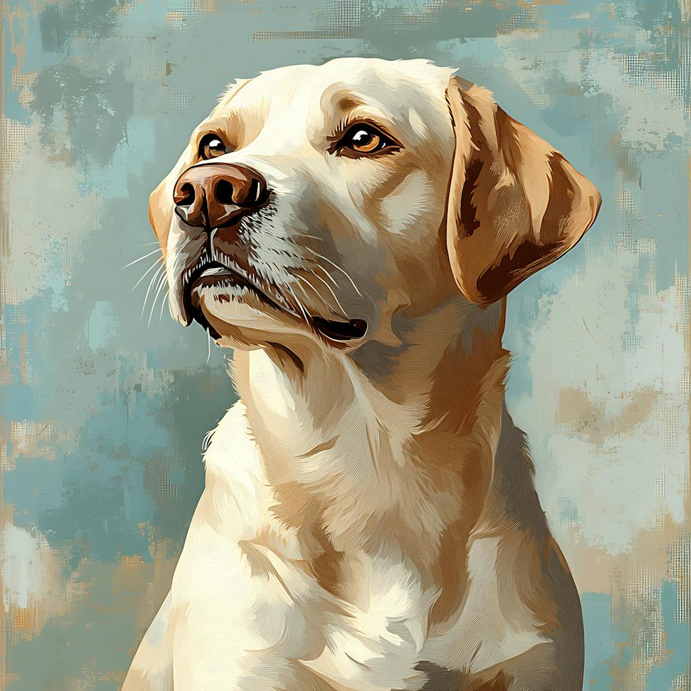 Labrador Retriever Calm Oil Painting