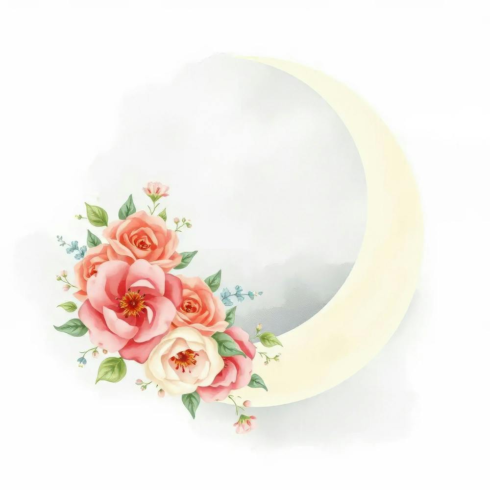 Moon With Roses