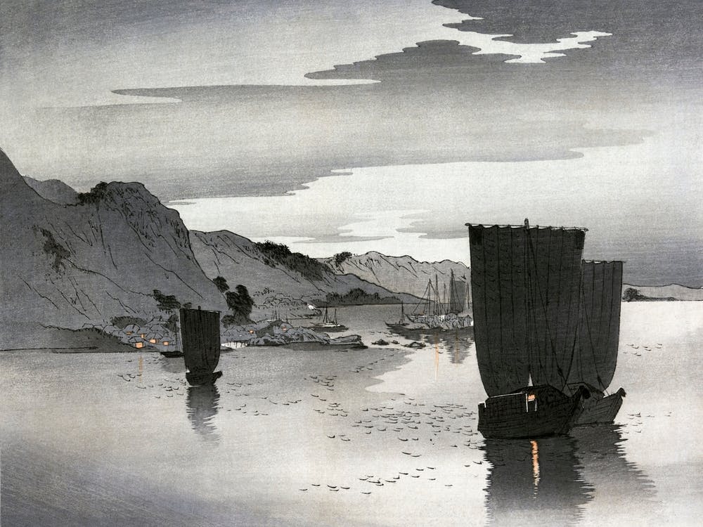 Yūgure No Hansen (1900–1915), Ohara Koson 1